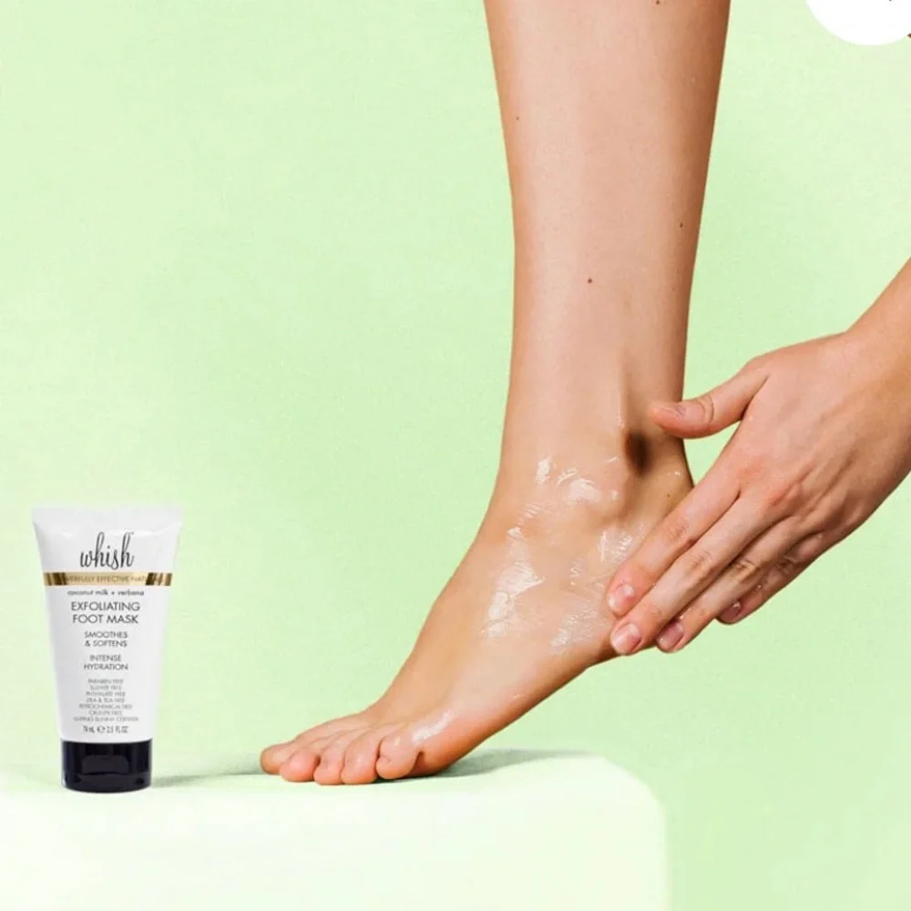 Whish Exfoliating Foot Mask, Smoothes & Softens, intense Hydration, 2.5 oz